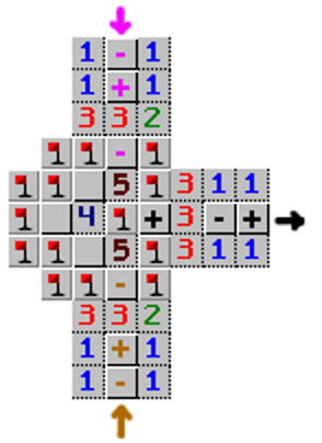 Minesweeper NP-complete AND-gate