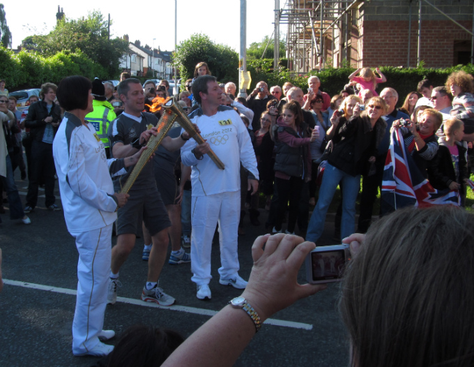Olympic Torch relay in Meanwood