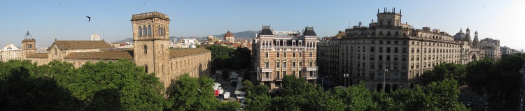 Gran Via Barcelona panorama