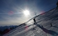 Beklimming op skis