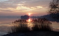Lago di Pusiano: zonsondergang