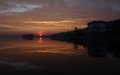 Lago di Pusiano: zonsondergang