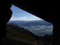 Uitzicht vanuit een grot