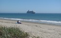 Ledbetter Beach en cruiseschip