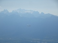 Zweefvliegtuig boven het Rheintal